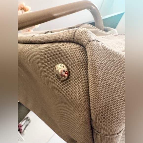 SOLD — Prada Canapa Tote Bag B2642B Canvas 2Way Shoulder Bag • Japan • EUC - Picture 15 of 16